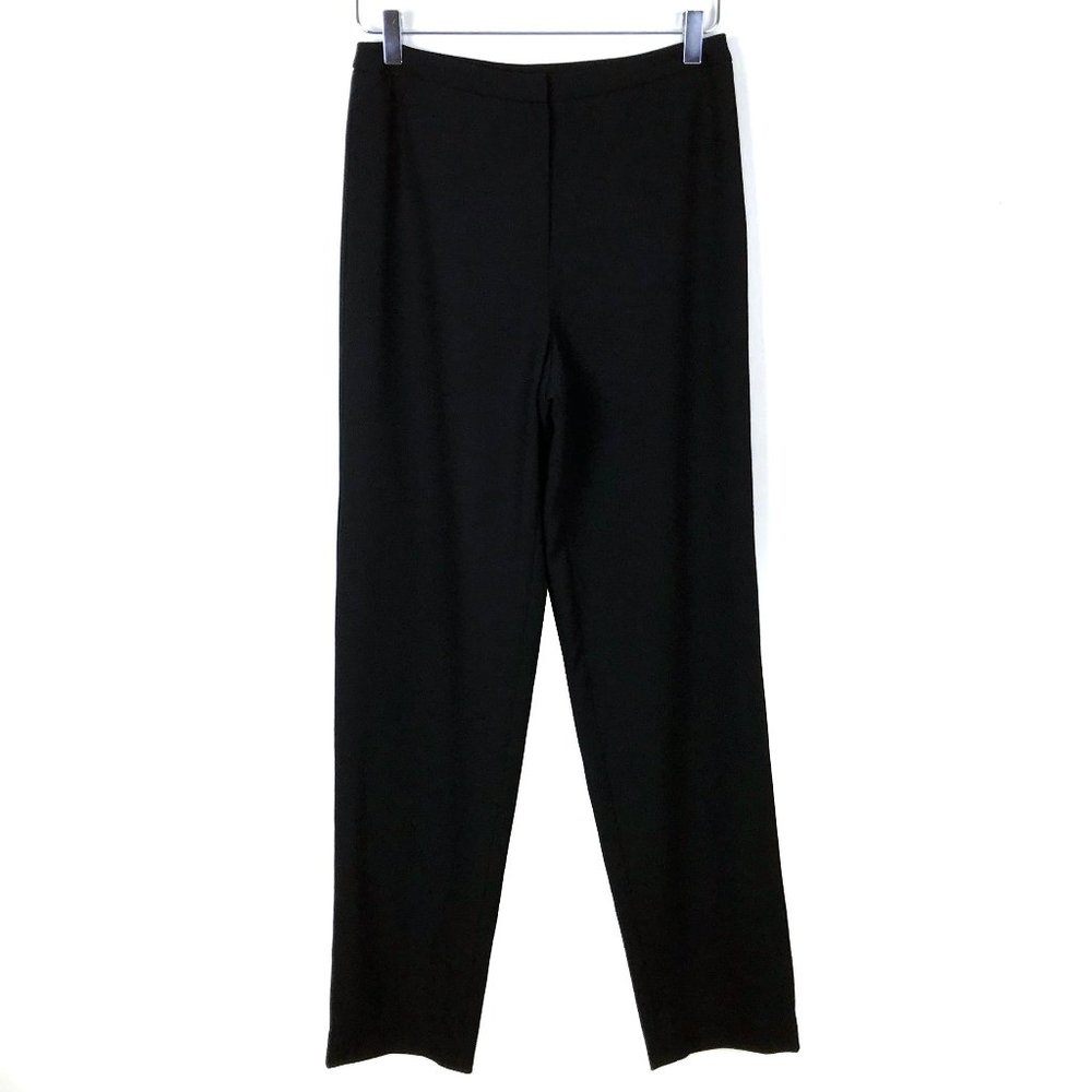 Talbots Black Wool Crepe Flowy High Waist Trousers